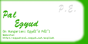 pal egyud business card